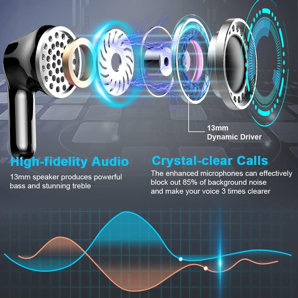 i13 In-Ear Kopfhörer mit Noise Cancelling, Schwarz