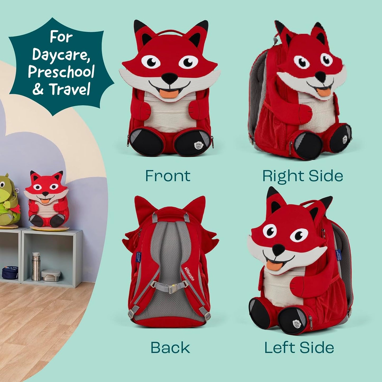 Kindergartenrucksack Grosser Freund, 8 L Fuchs - Rot