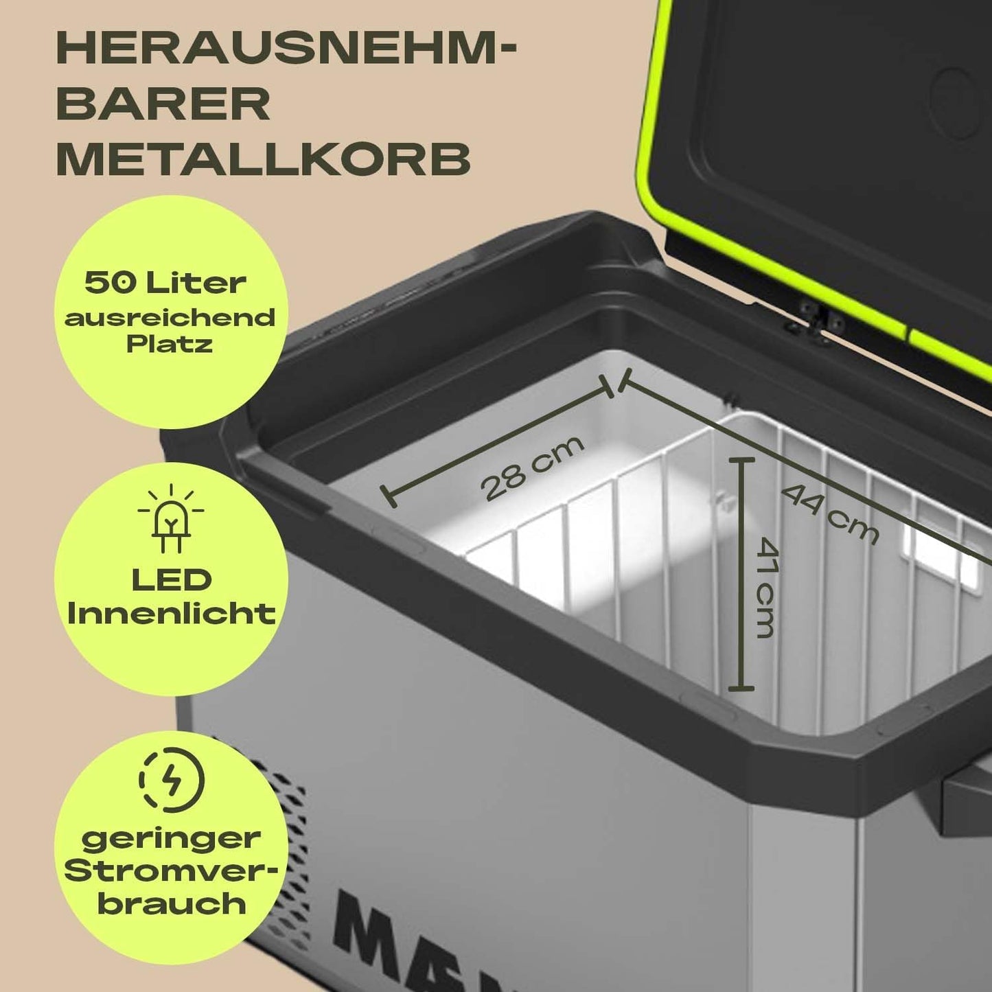Elektrische Kühlbox Ice Cube X, 50 Liter