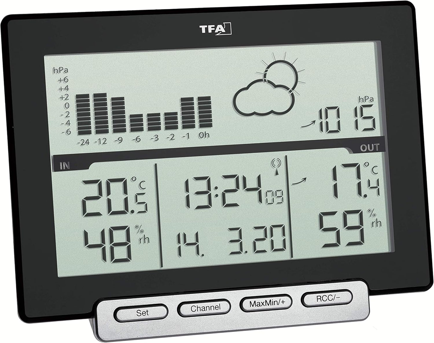 Digitale Funk-Wetterstation Meteo Sens mit Thermo-Hygrosender, Funkwetterstation