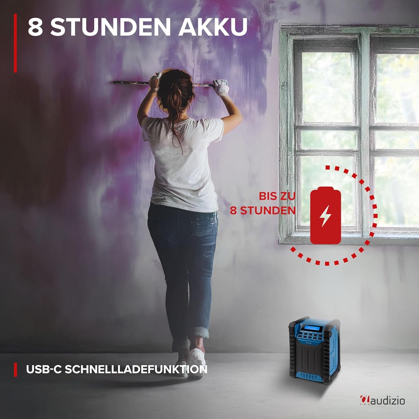 Baustellenradio DAB+ mit Bluetooth, Jobsite
