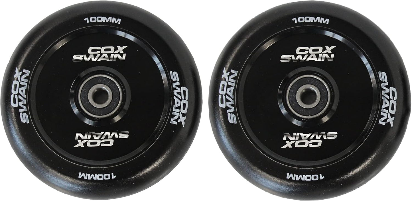 X-385 Stunt Rollen Set, Black/Black Hollowcore 100mm