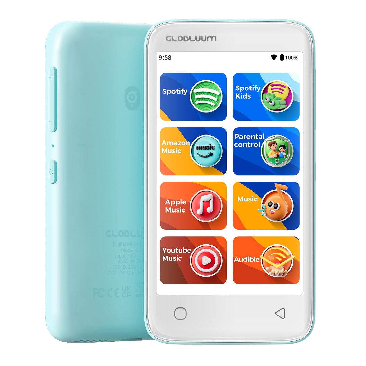 MP3-Player mit Kindersicherung, Minzgrün