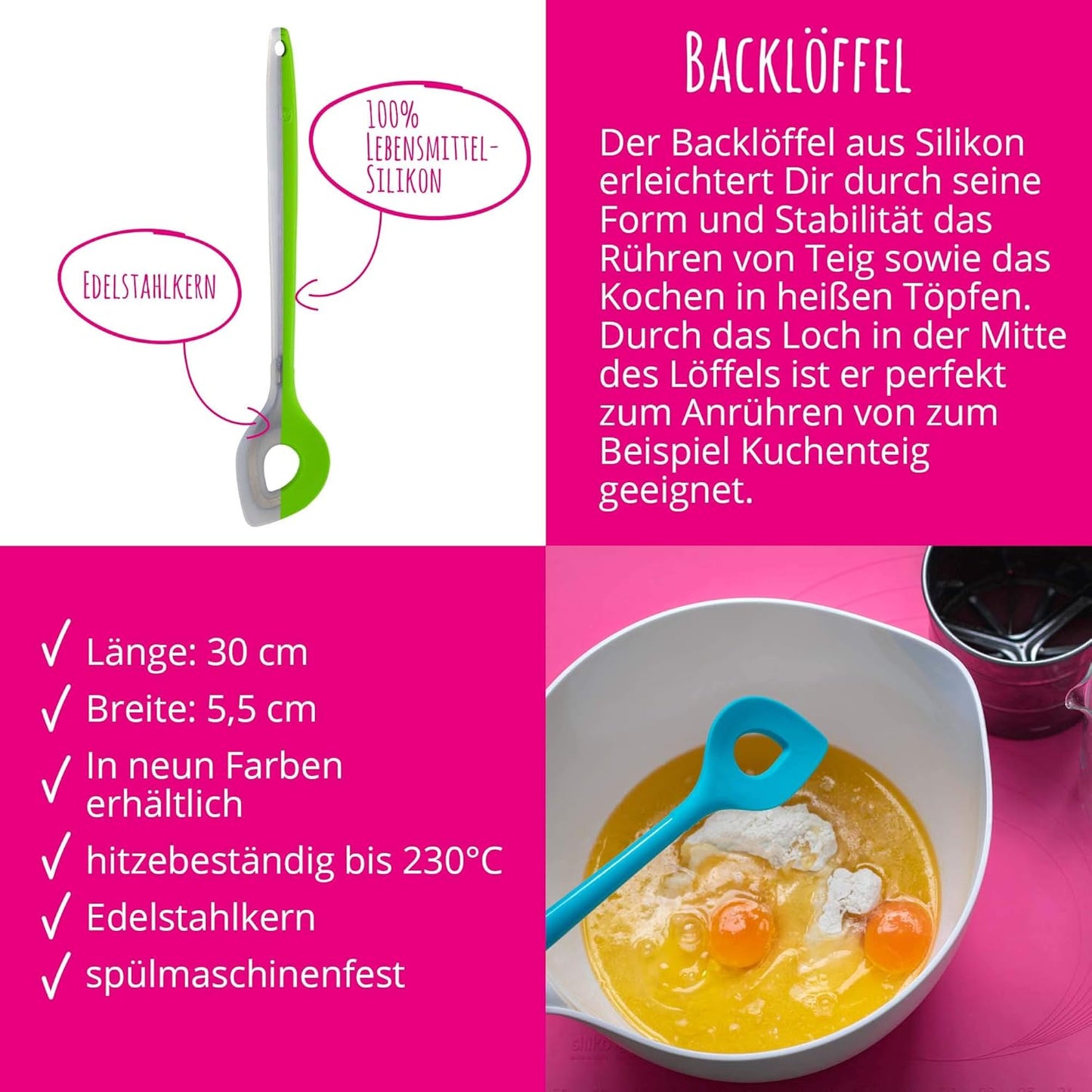 5-teiliges Back Set, Anthrazit