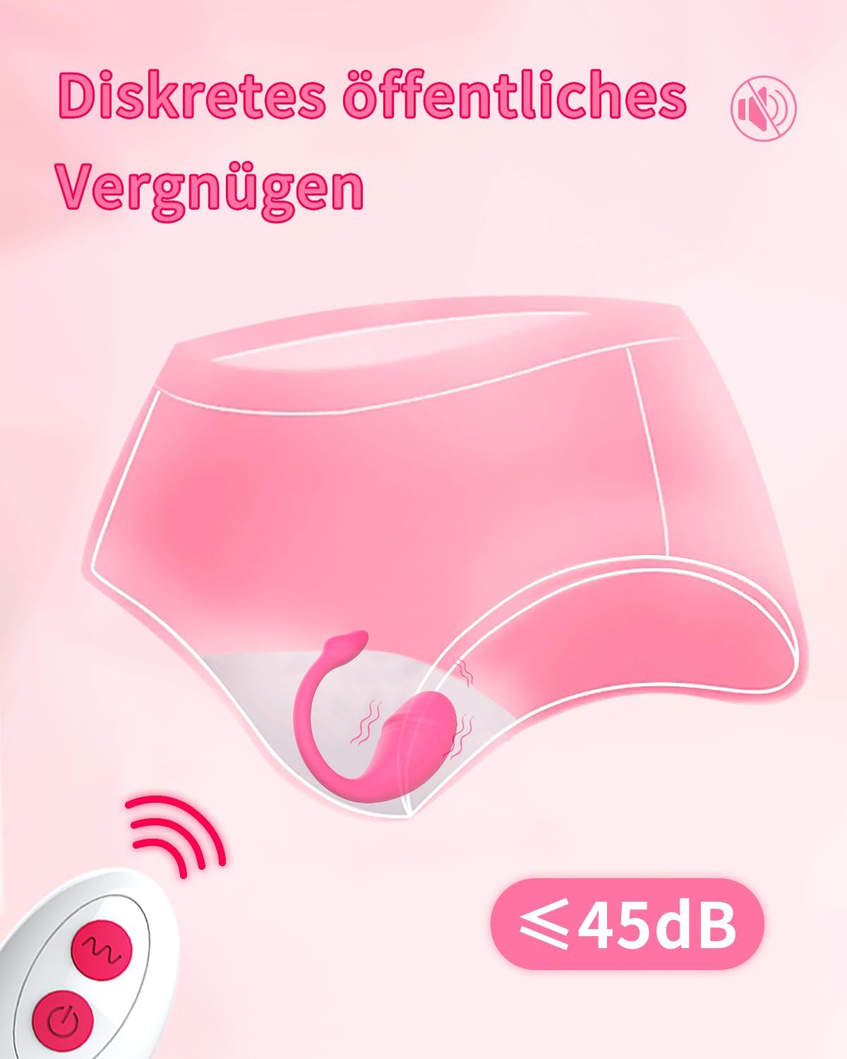 Vibrator mit Fernbedienung für Paare, Pink