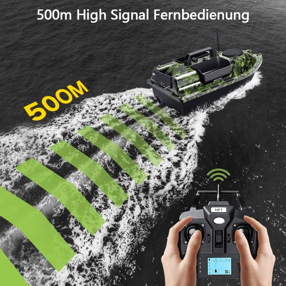 GPS Köderboot Bait Boat 4 mit 3 Katapultbuchten, Bait Boat 4