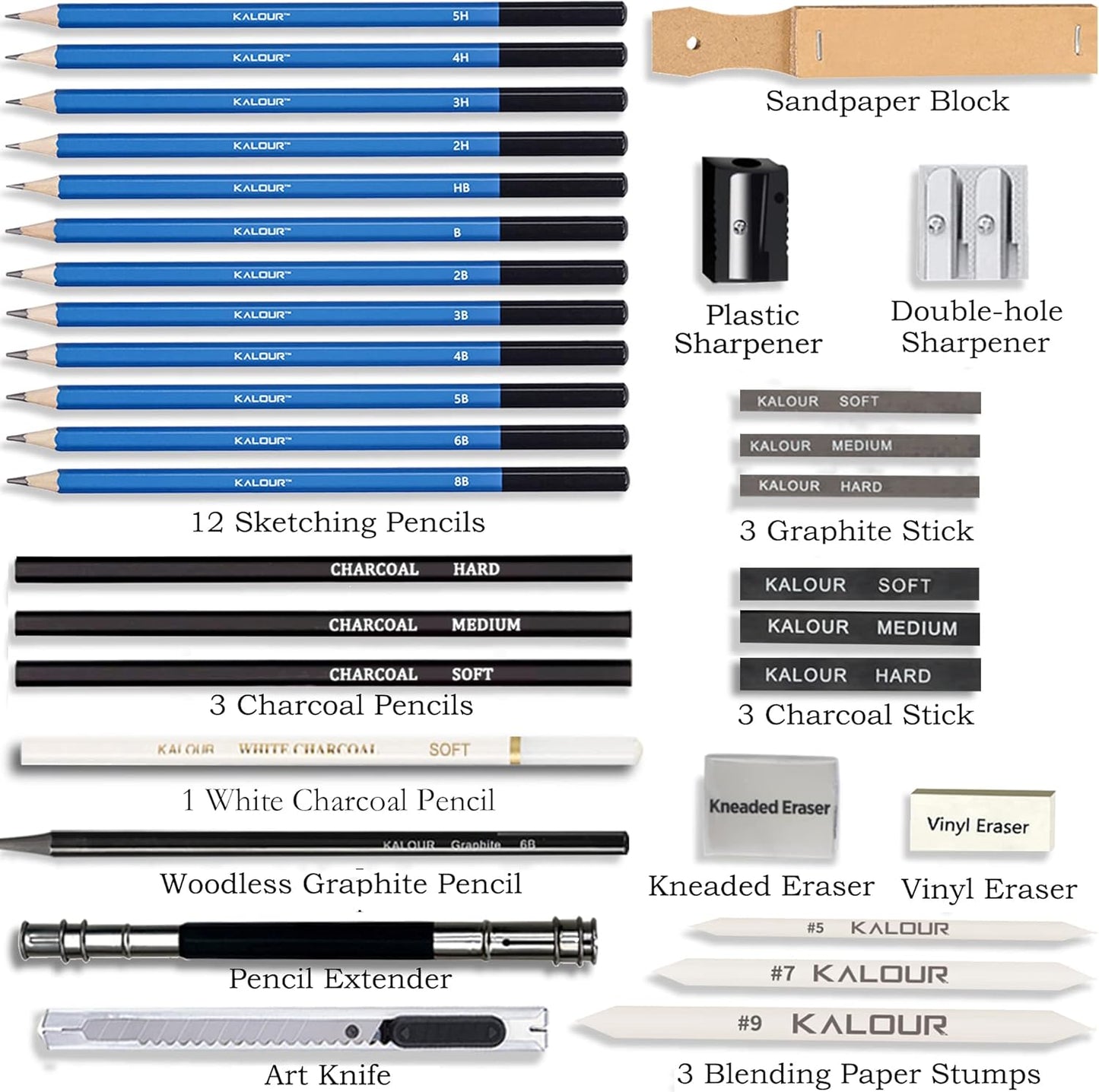 34-teiliges Zeichenkit-Set