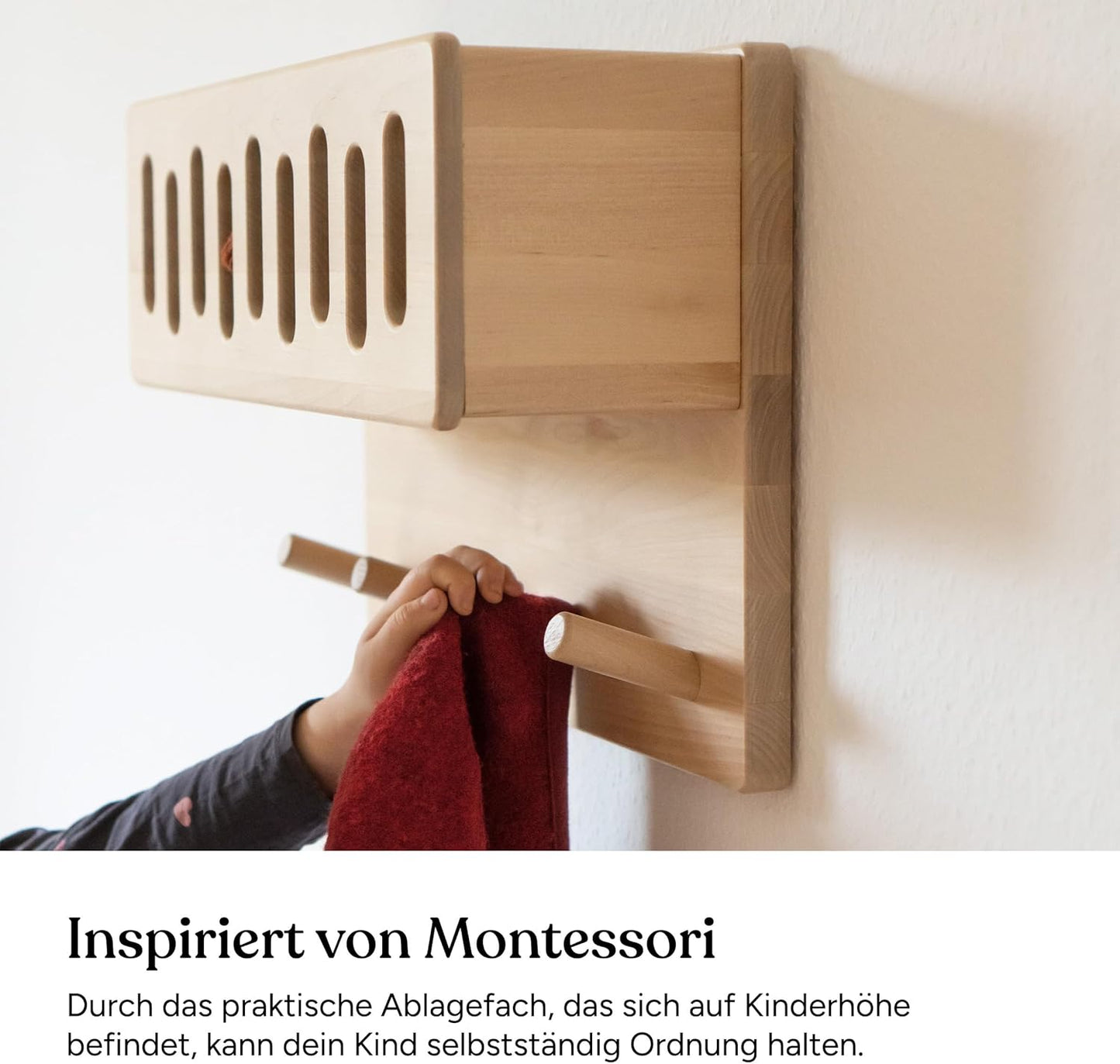 Kindergarderobe, Klein (mit Sichtfenster) Weiss Lackiert