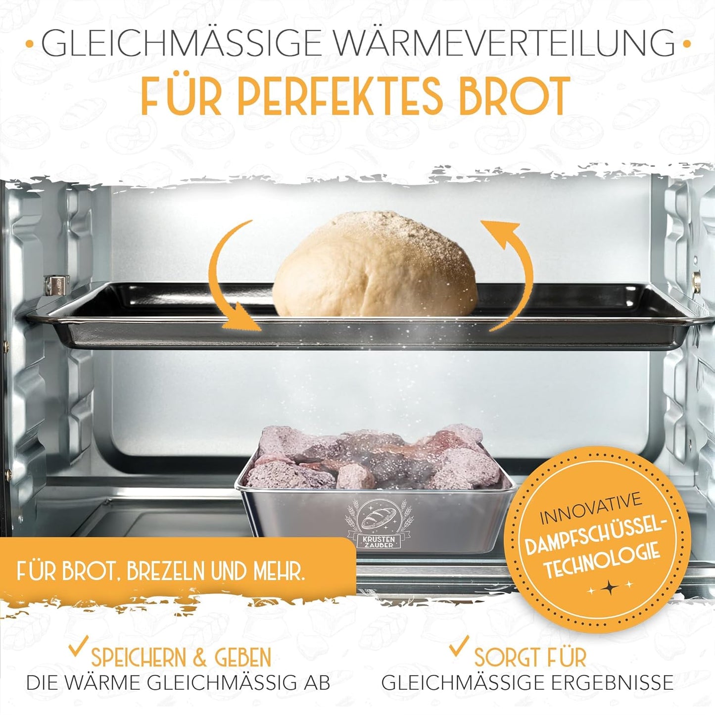 Dampfschüssel mit Lavasteinen, Dampfschüssel - mit Lavasteinen