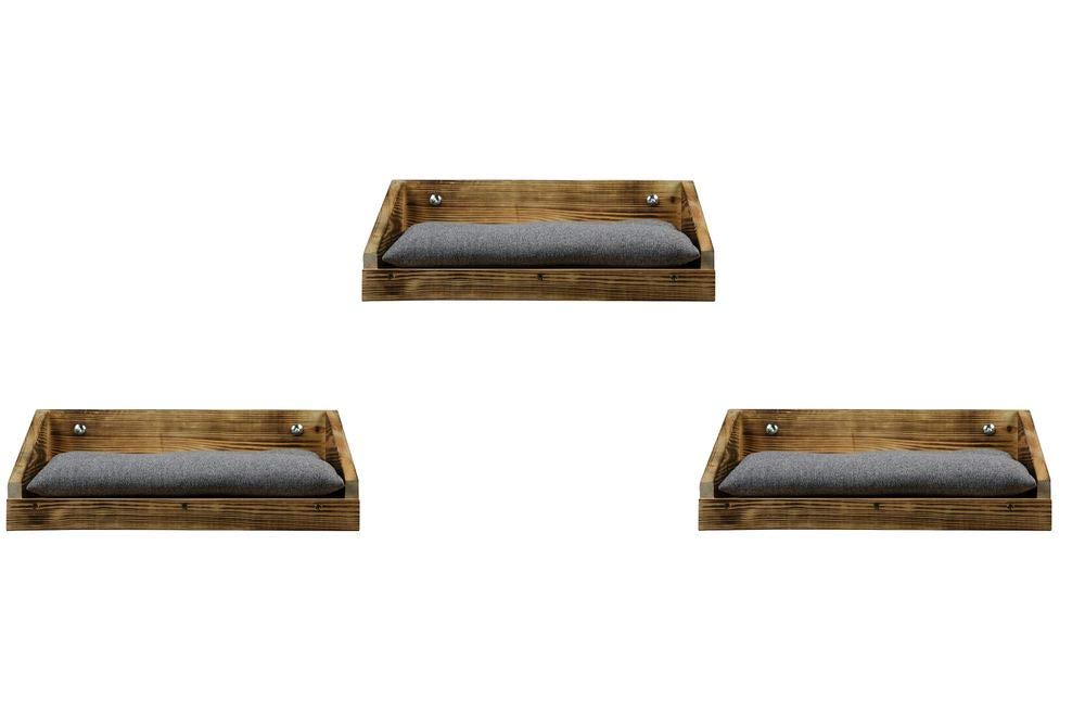 Wandliege-Set aus Holz für Katzen, 3er Set