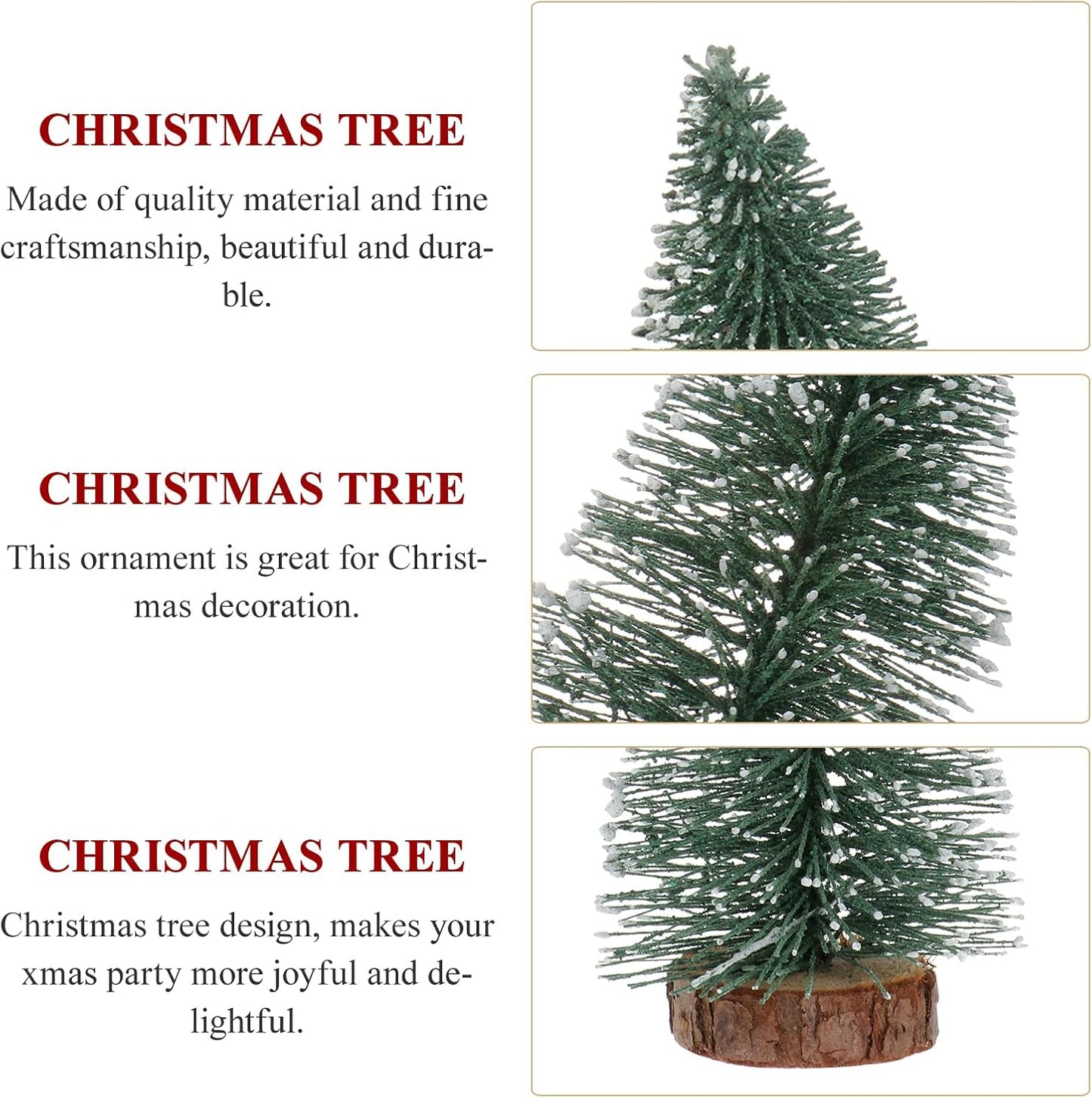 10er Pack Mini Weihnachtsbaum Ornamente