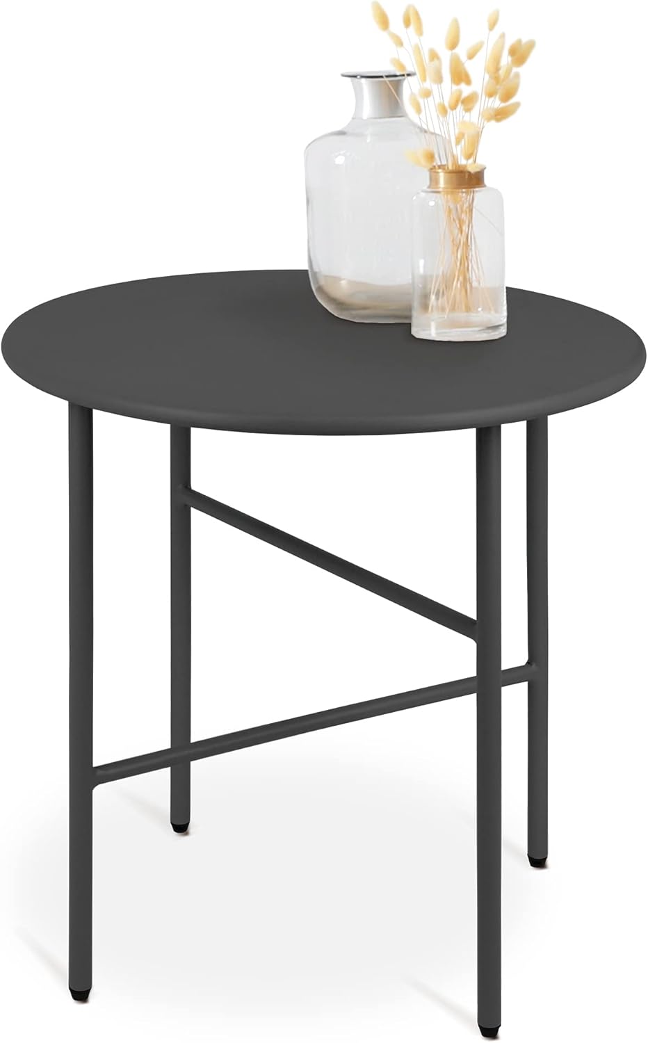Runder Beistelltisch, Tischplatte: Ø 44cm - Höhe: 46cm Schwarz