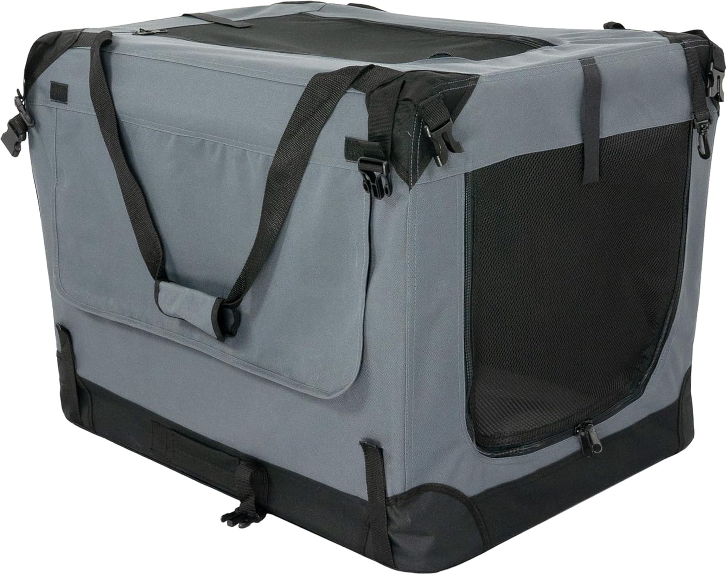 Faltbare Transportbox für mittelgrosse Haustiere, M Grau
