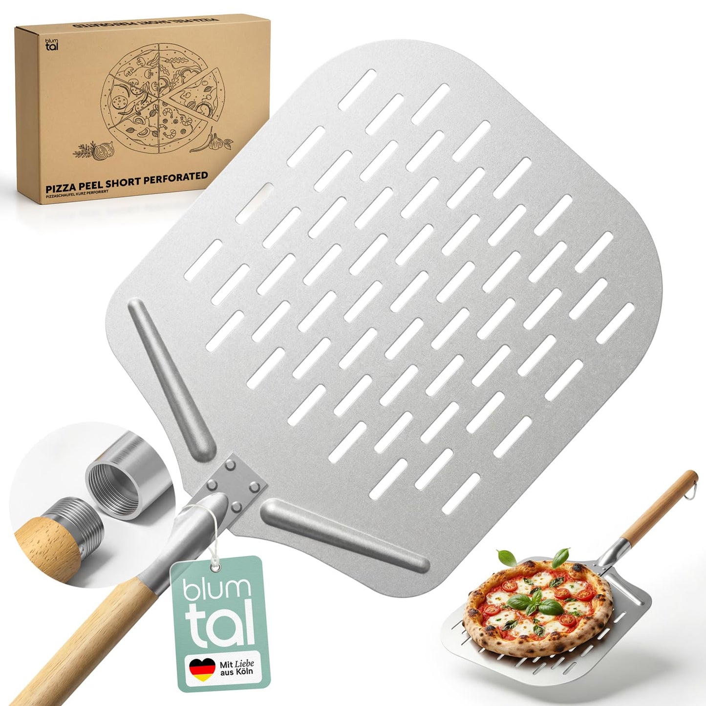 Pizzaschieber, Perforiert 60 cm