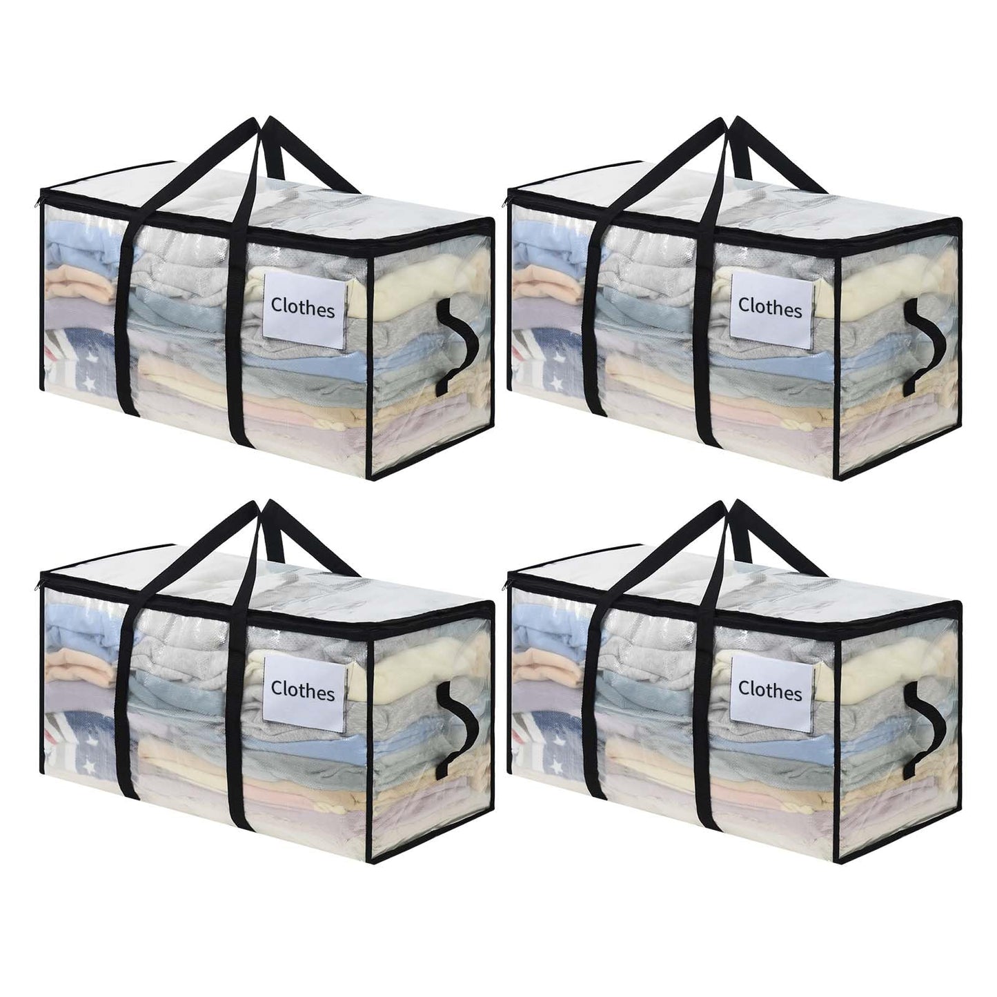 4-teiliges Aufbewahrungstaschen-Set mit Deckel
