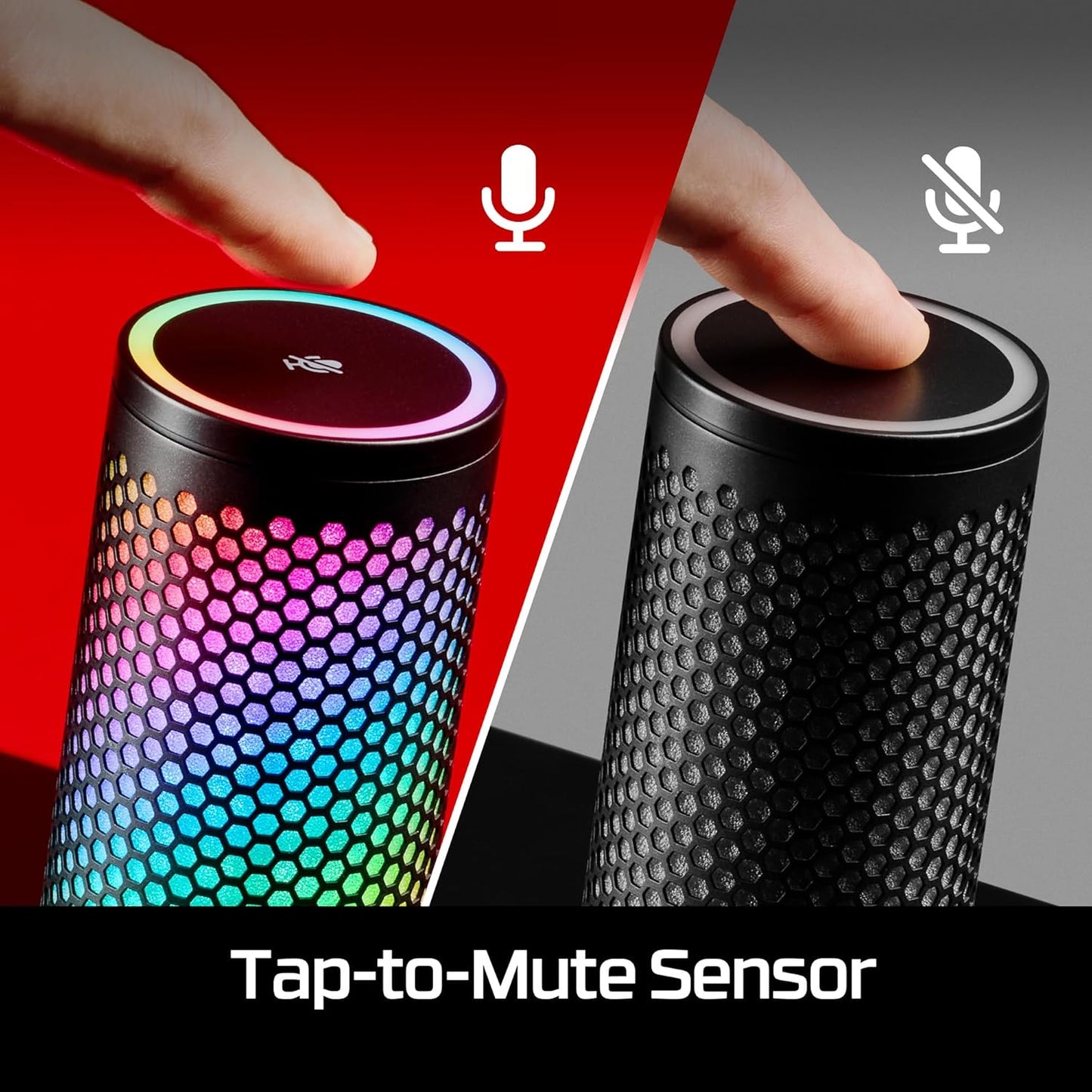USB-Mikrofon QuadCast 2 S mit RGB-Beleuchtung, QuadCast 2 S Schwarz