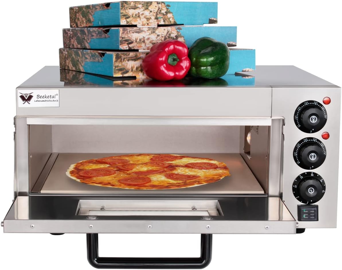 Profi Pizzaofen BPO33-1 mit Schamottstein, 400x400 Mm Backfläche