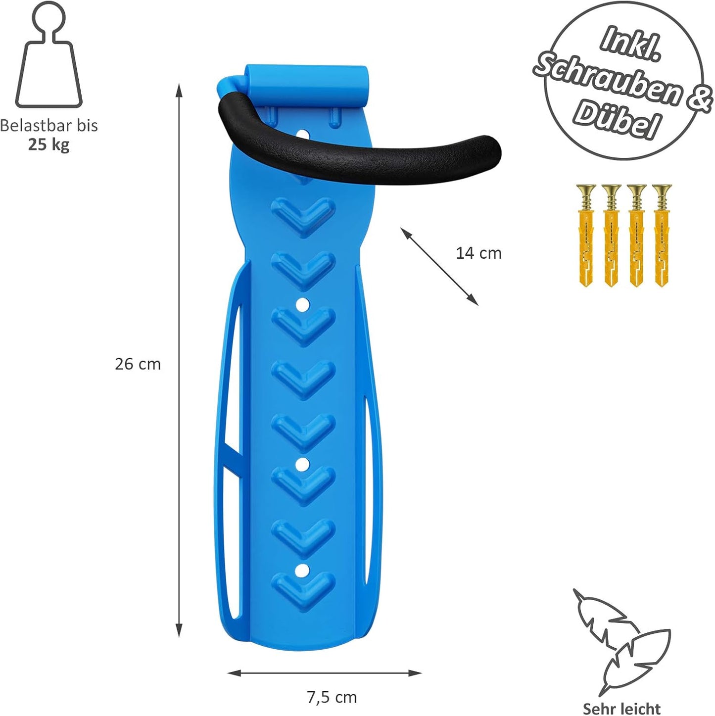 Wandhalter, Blau