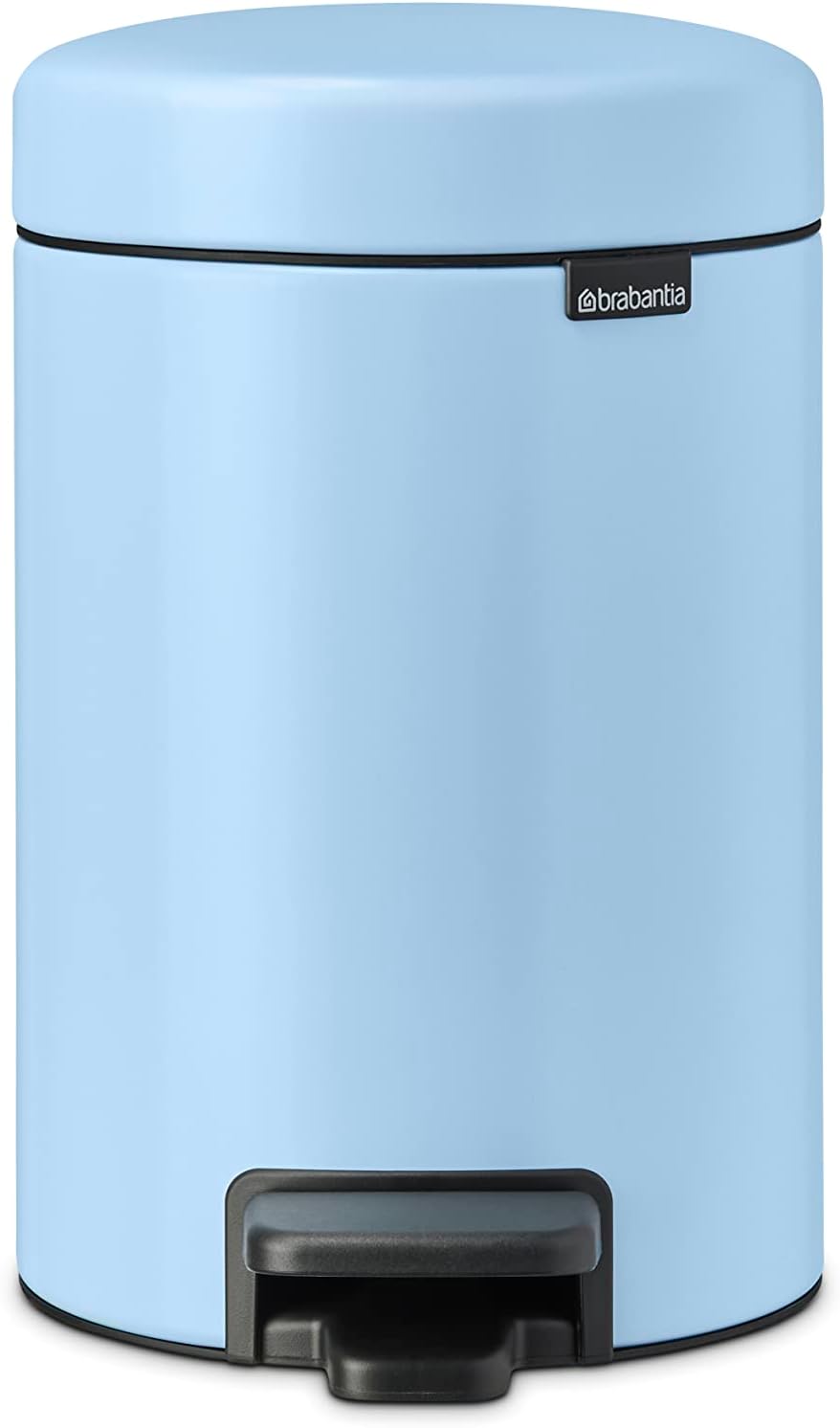 Treteimer mit leiser Schliessfunktion, 3 Liter Dreamy Blue
