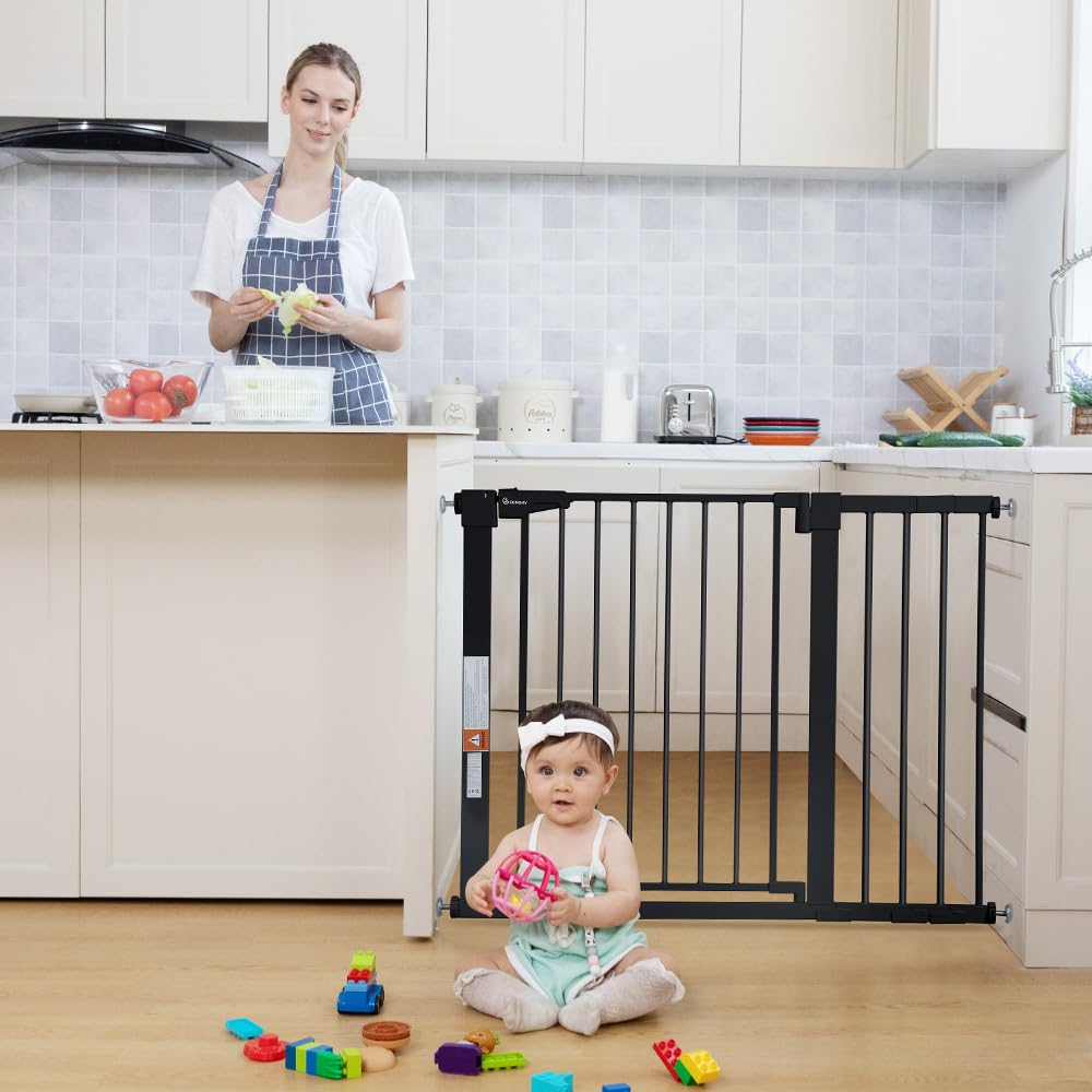 Absperrgitter für Kinder, 76cm Hoch x 110cm Breit Schwarz
