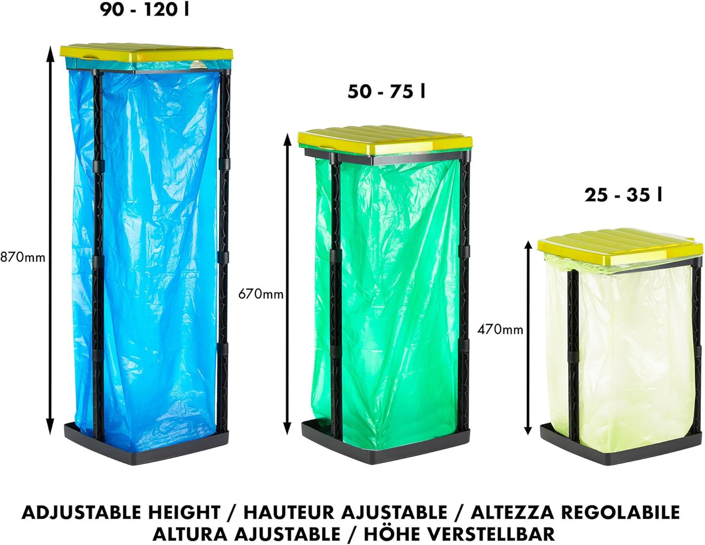 3er-Set Müllsackständer-Set für gelbe Säcke, 3 Stück