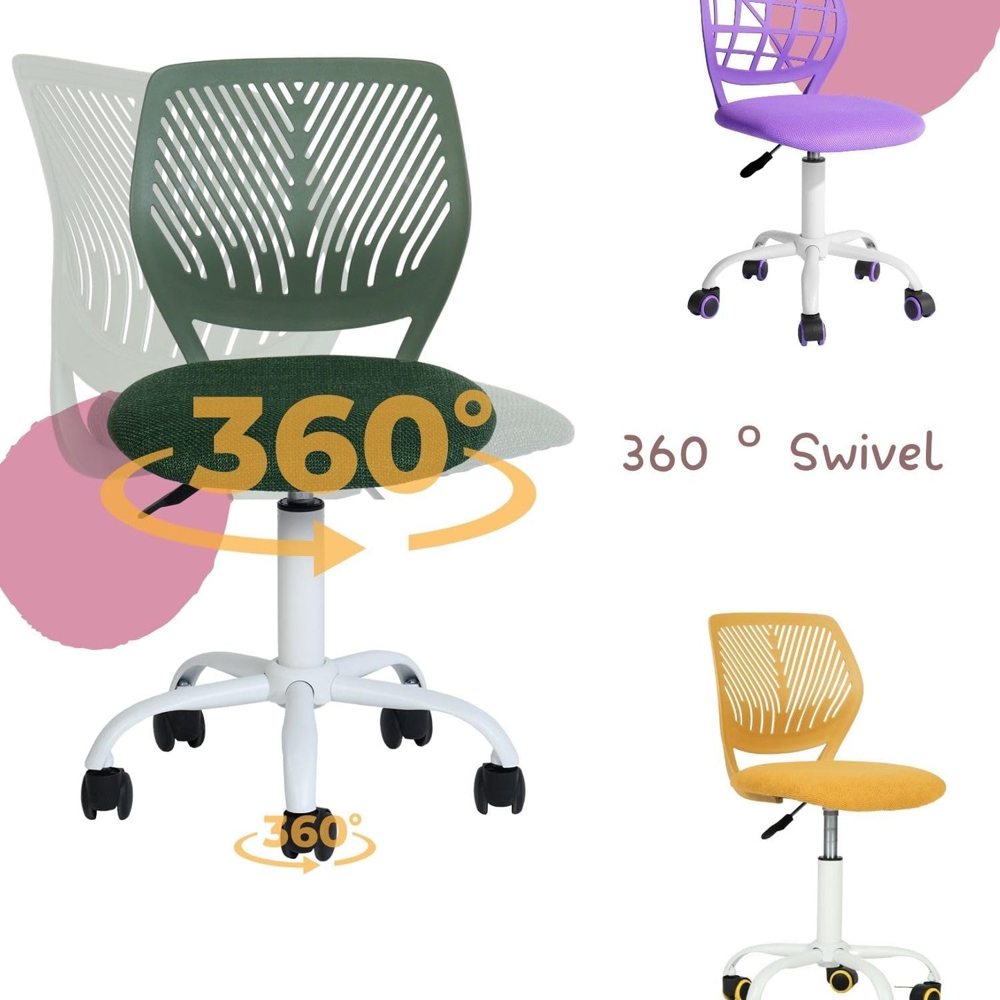 Ergonomischer Kinder-Drehstuhl, Color-schwarz
