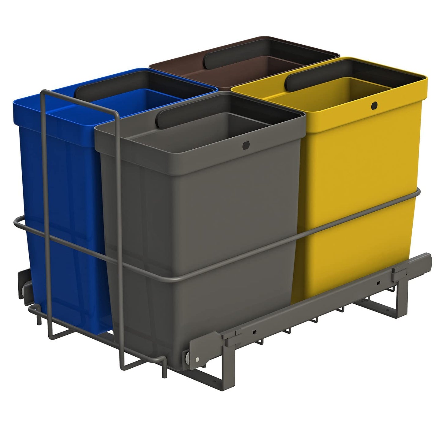 Platzsparender Mülleimer 8L für Küche, Gelb 8L