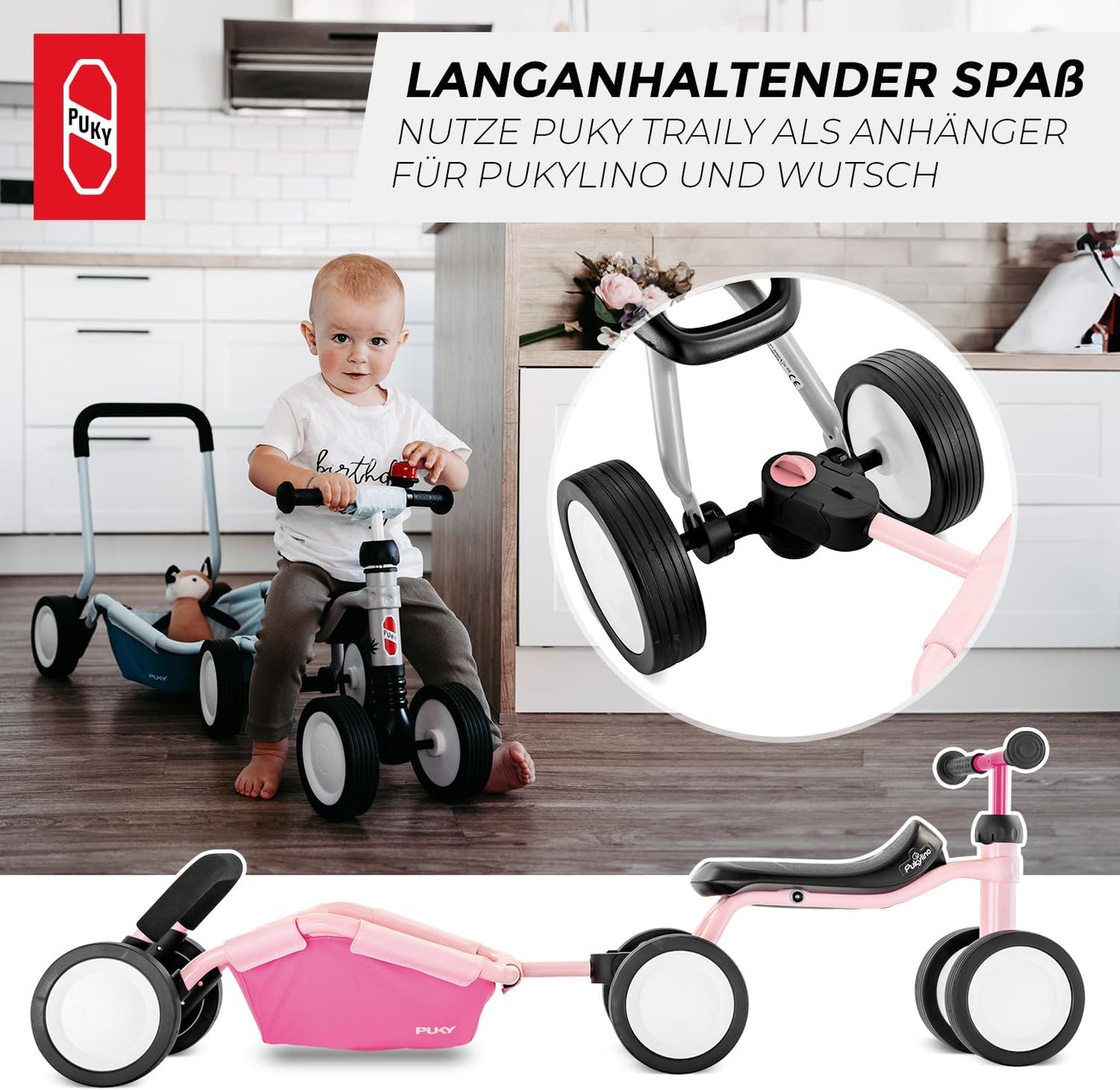 3-in-1 TRAILY, Rosa