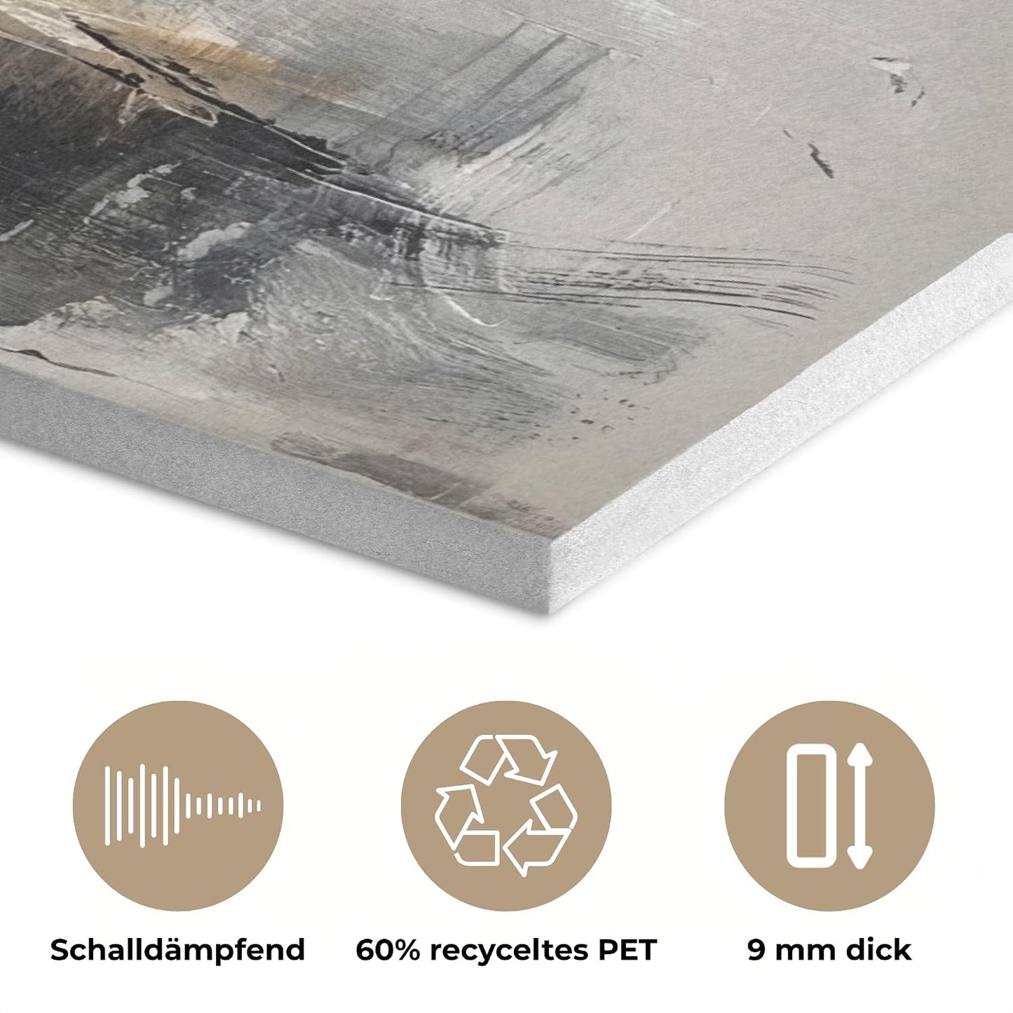 Filzbild Wall Art, 60x90 cm, 90L x 60B cm Farbpalette - Pinselstriche