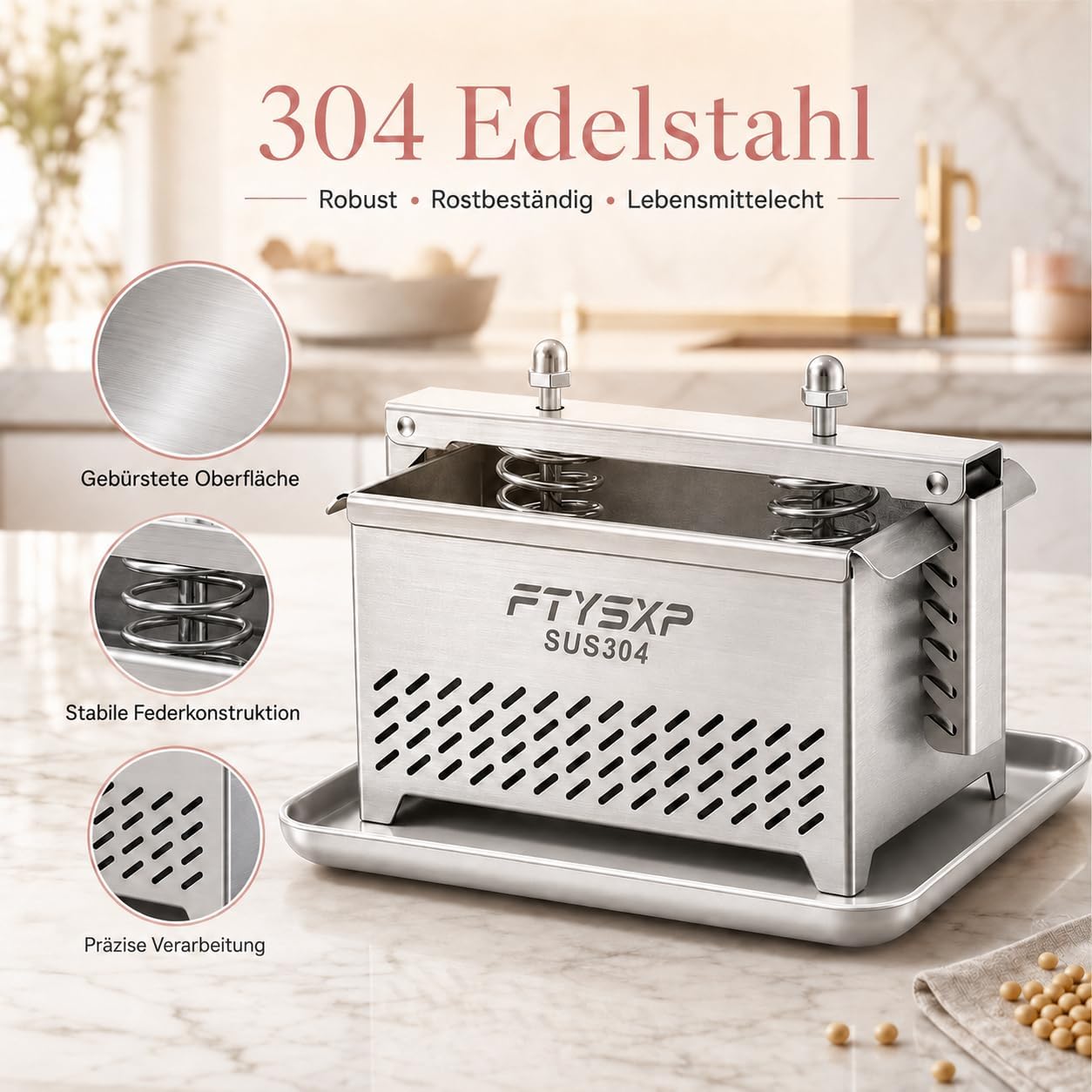 Tofupresse mit verstellbarem Druck, XL