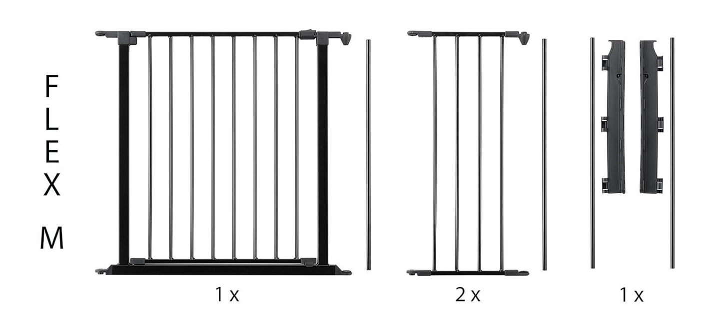 Konfigurationsgitter Flex M, 90-146 cm (1er Pack), Anthrazit