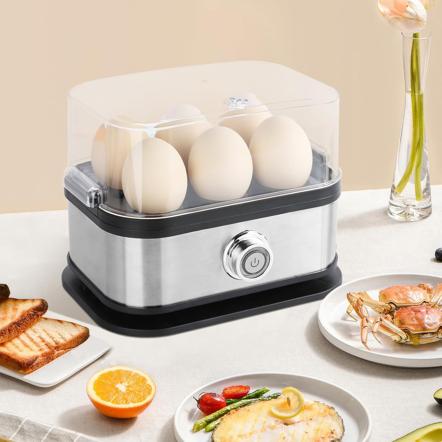 Eierkocher für bis zu 6 Eier