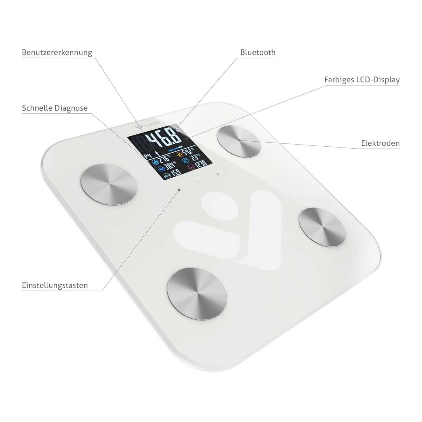 FitScale W6 BT Personenwaage, weiss