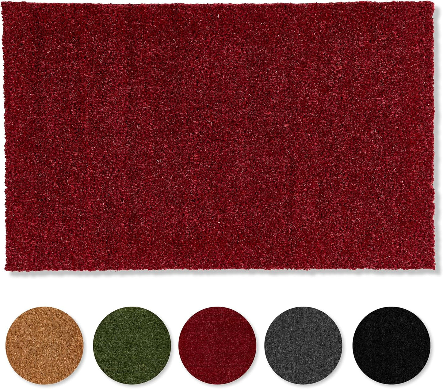 Rutschfeste Kokos-Fussmatte, 90 x 122 cm Rot