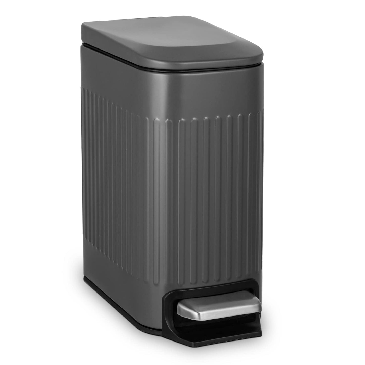 Mülleimer mit Soft Close Deckel, Grau