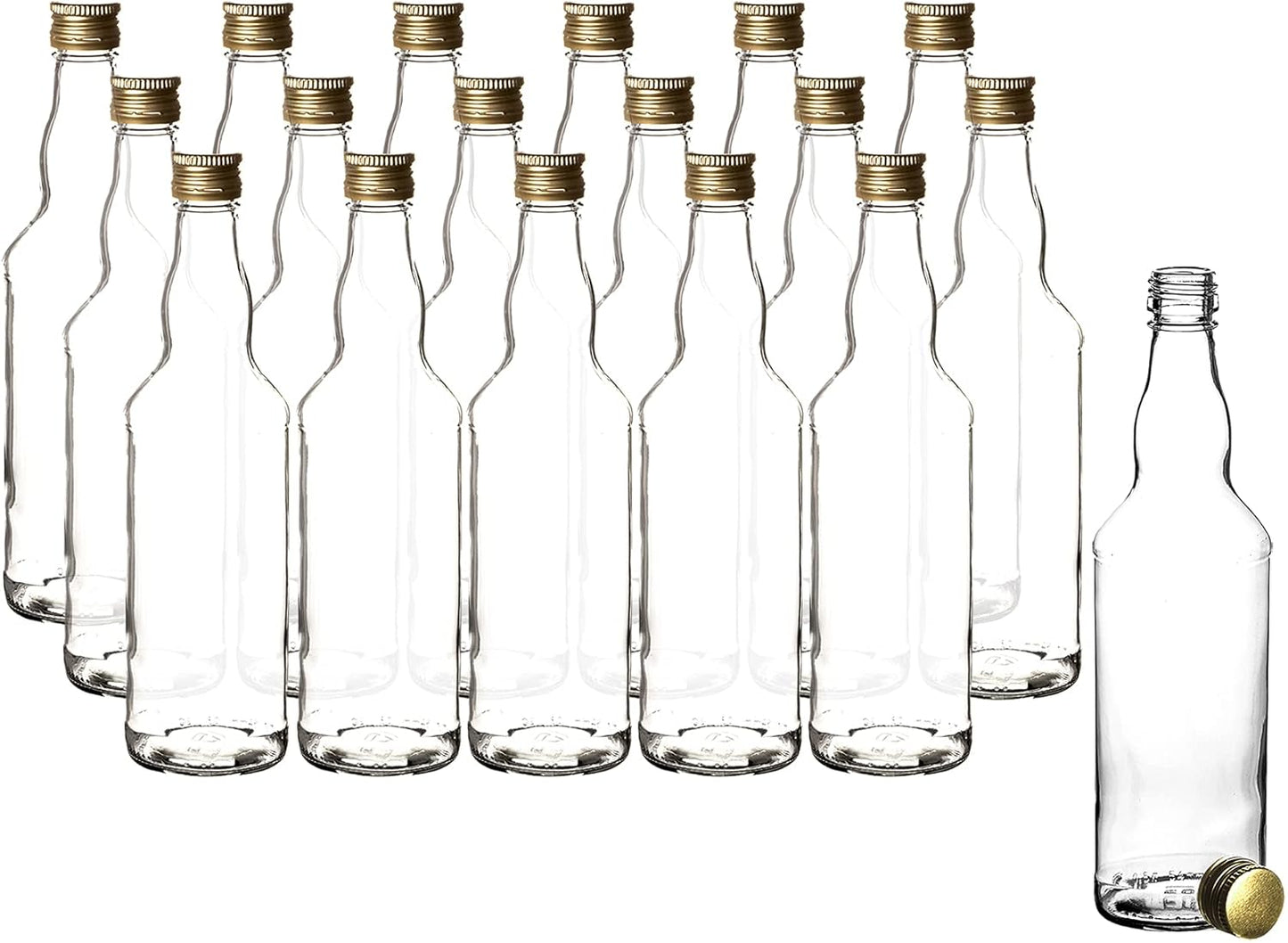 18-teiliges Glasflaschen-Set, 18 Flaschen