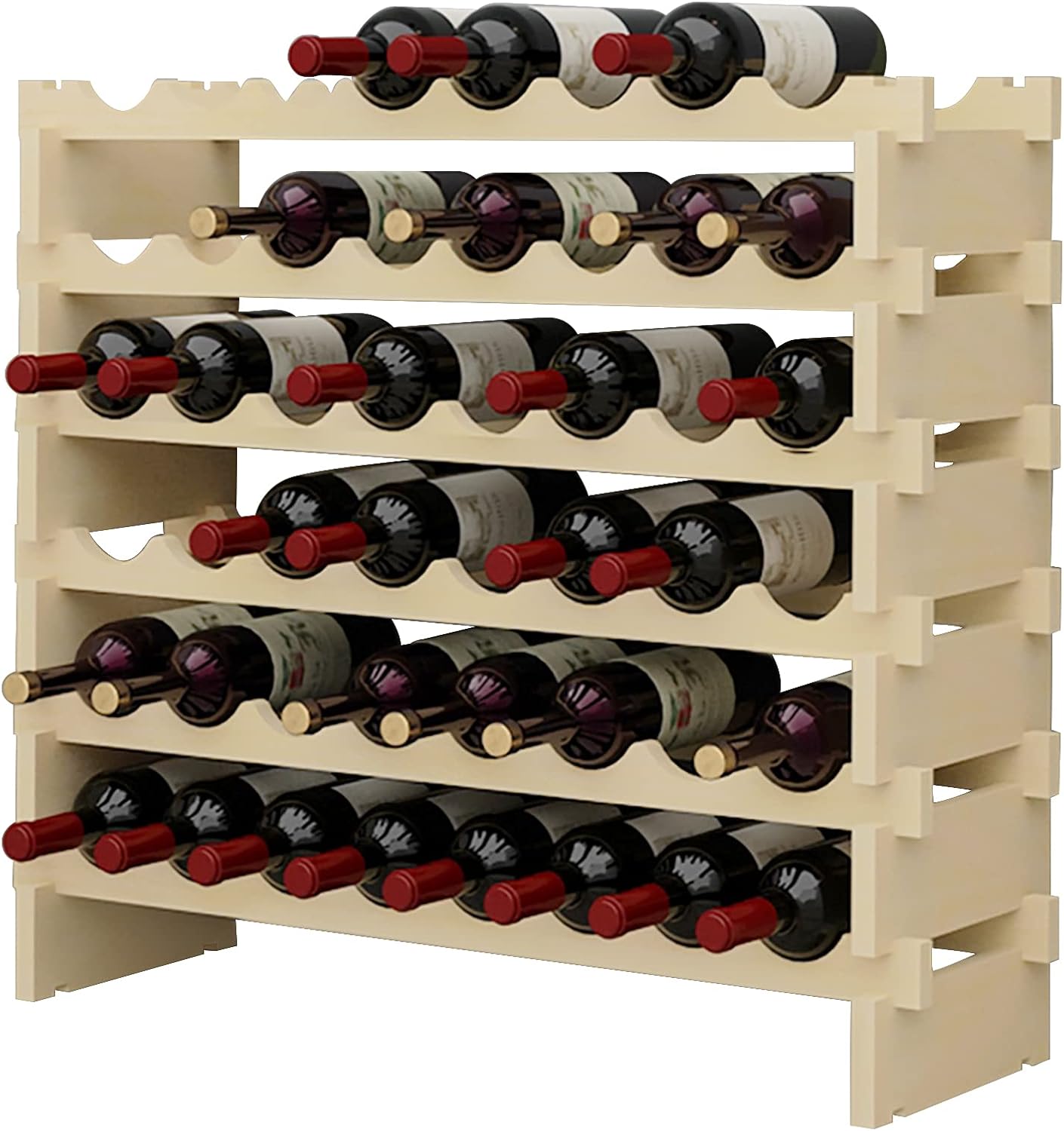 Stapelbares Weinregal für 48 Flaschen, 48 Flaschen