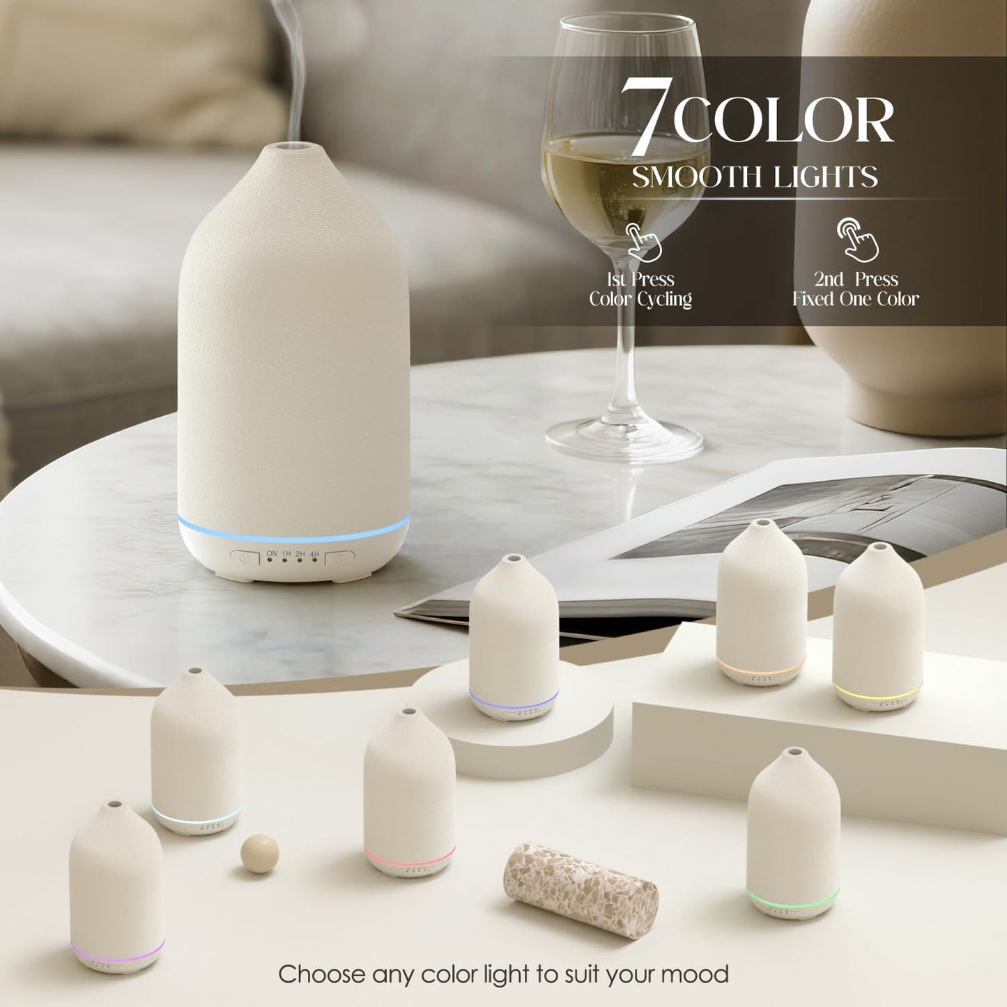 Keramik Aroma Diffuser für ätherische Öle, Weiß