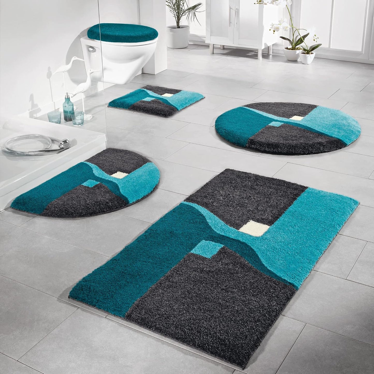 Badematte, Türkis Badematte - 50x80 cm