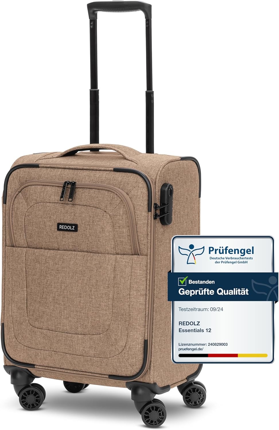 Essentials 12 - Weichschalen-Kabinenkoffer mit 4 Rollen, Coffee S (55 cm) 4-Rad