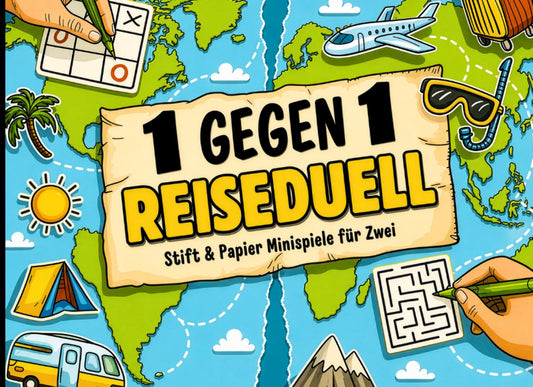 1 gegen 1 Reiseduell: Stift und Papier Minispiele für Zwei, Taschenbuch