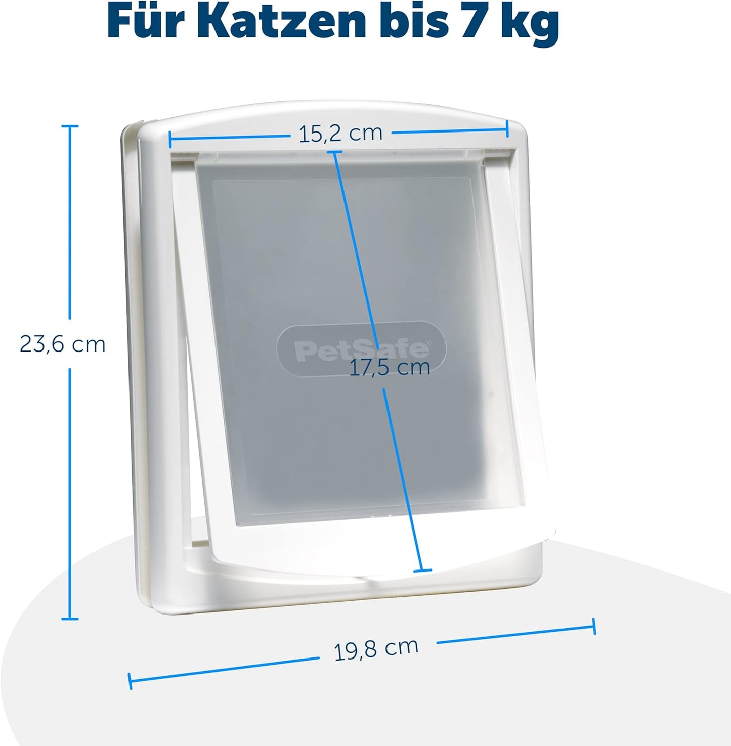 Haustiertüre mit 2 Verschlussoptionen, Klein Braun