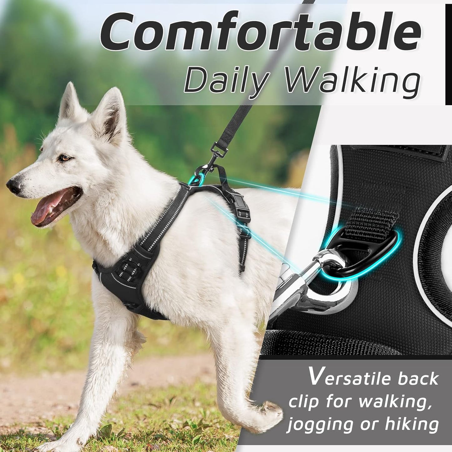 Hundegeschirr, XL (1er Pack), Schwarz