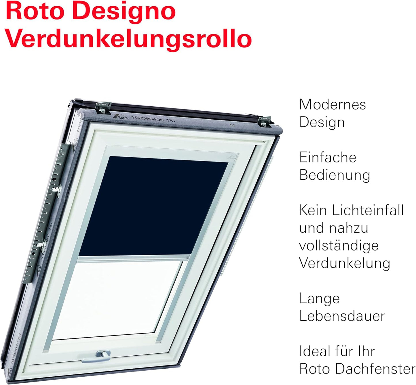 Dachfenster-Verdunkelungsrollo ZRV, Führungsschiene Silber, B51 x H126 cm, Blau