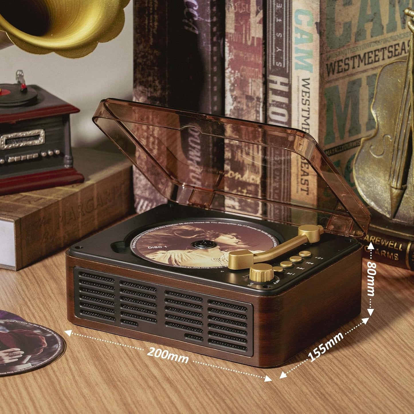 Tragbarer Retro CD-Player mit Lautsprecher & Radio