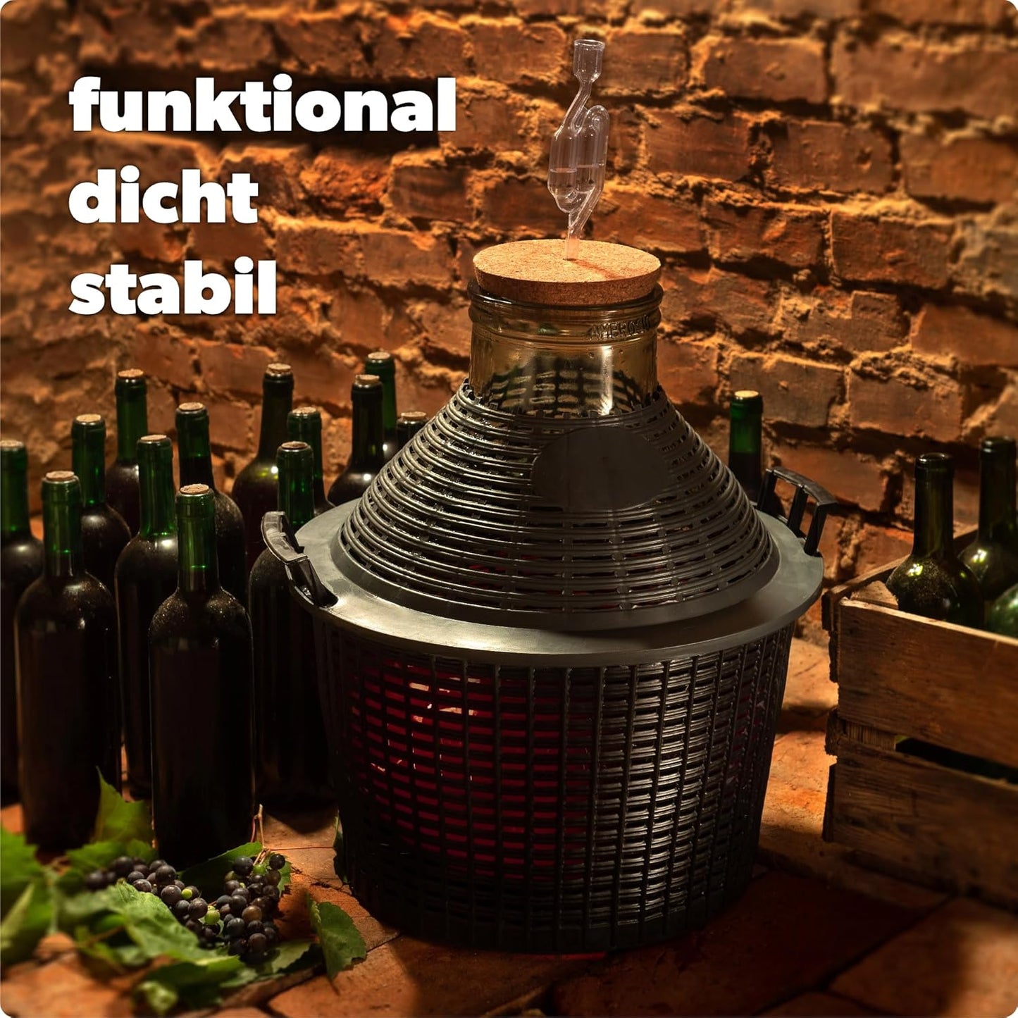 Fermentierballon mit Gärbehälter, 10L