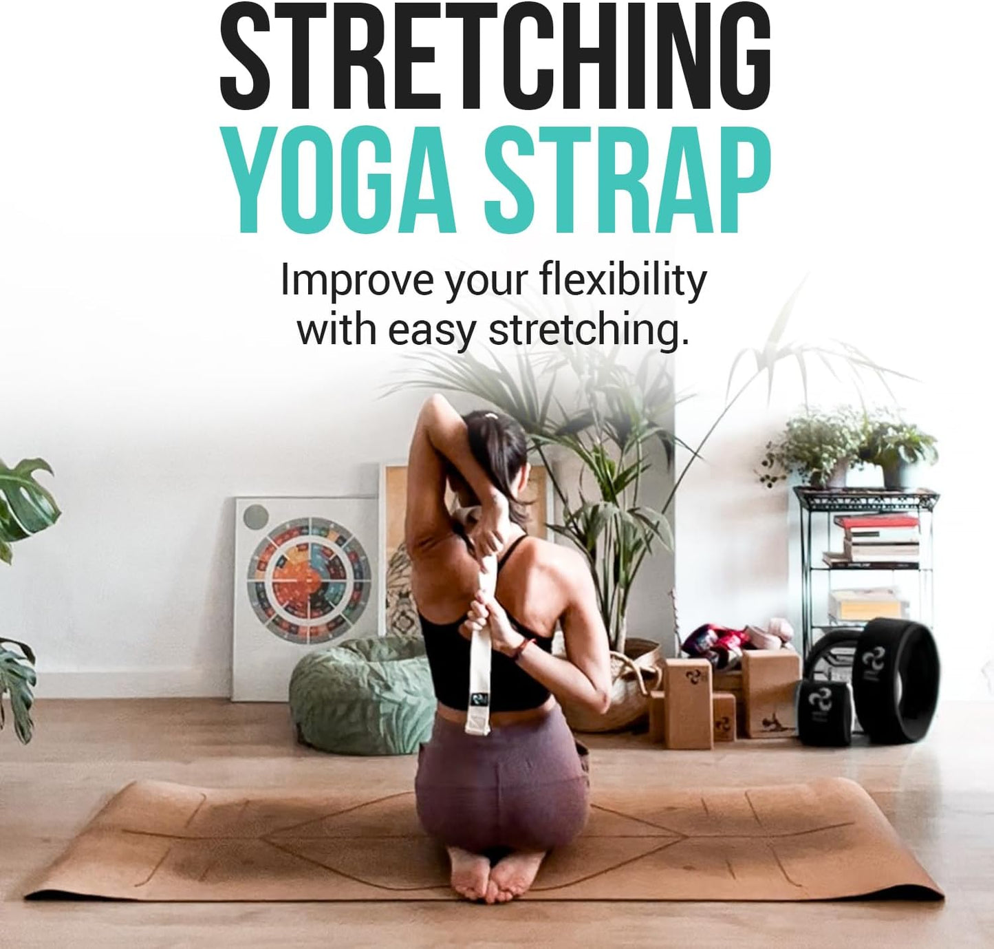 Yoga-Rad Set, Breit + Klein + Gurt