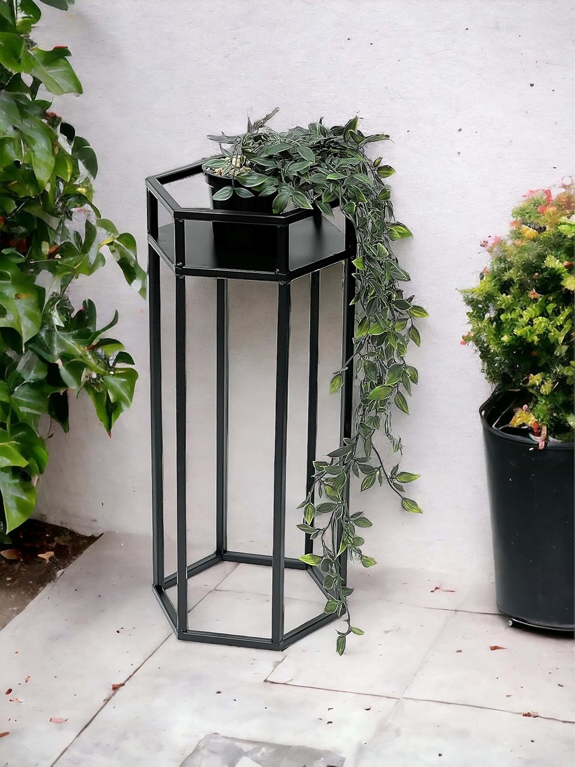 6-eckiger Blumenhocker, Höhe: 50 cm / S
