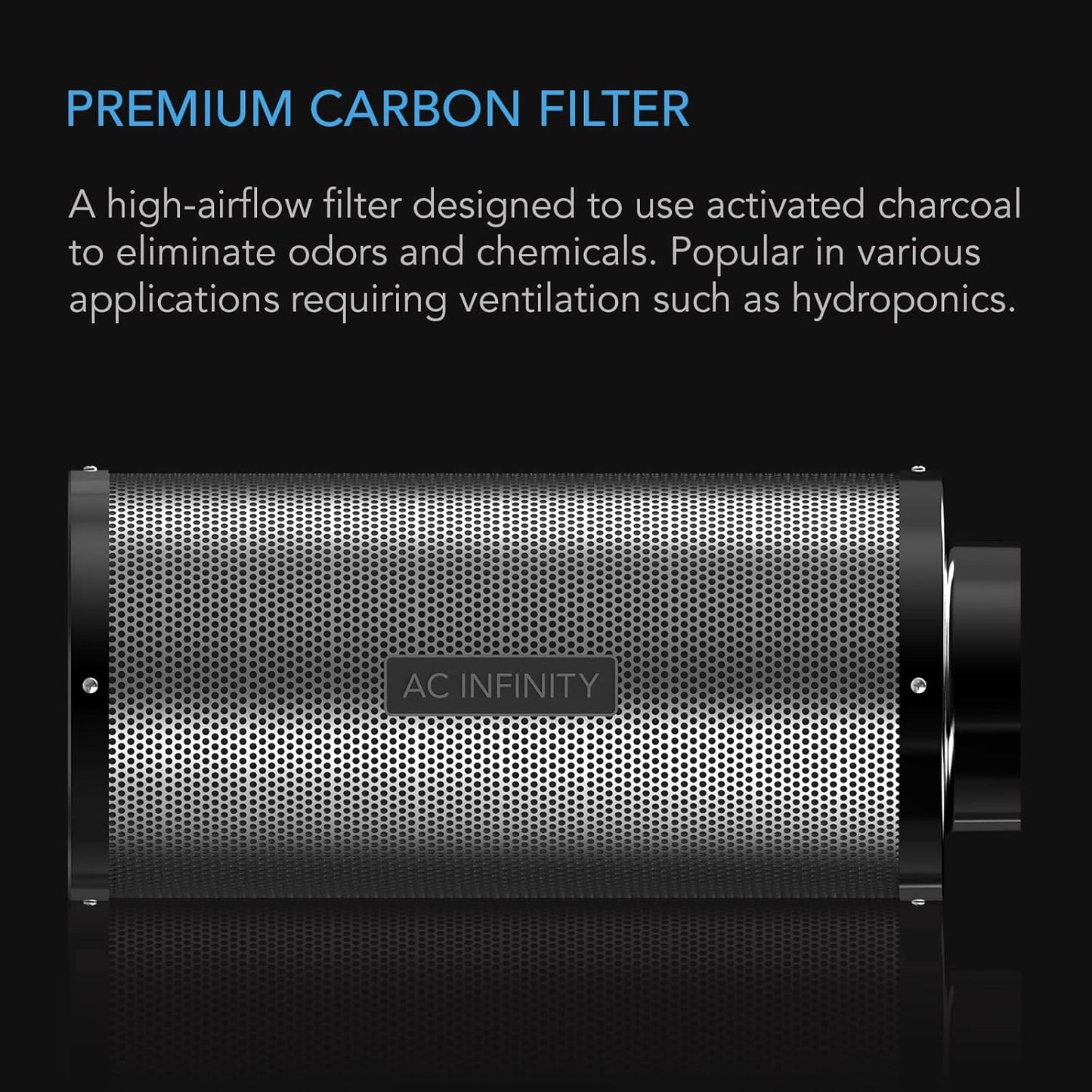 Aktivkohlefilter für Rohrventilatoren, 12-Inch