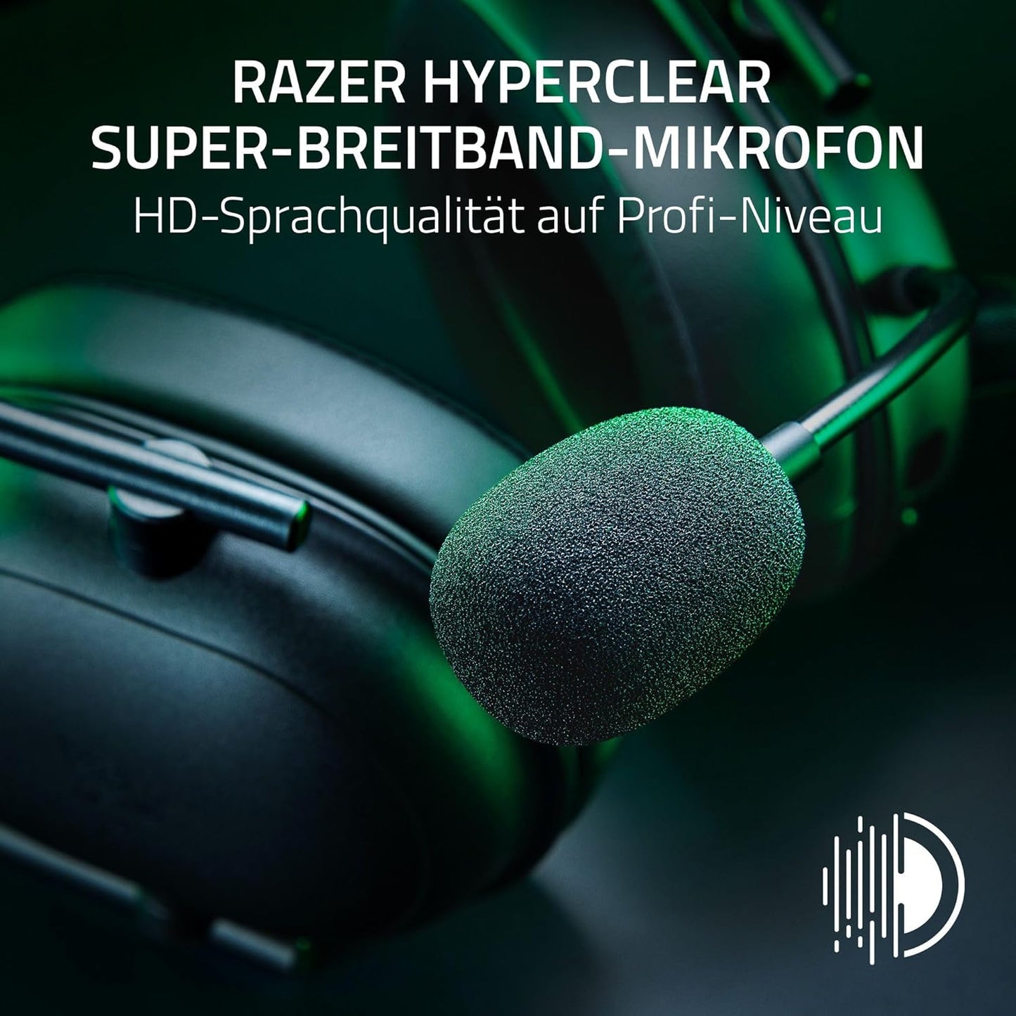 Kabelloses E-Sport Gaming-Headset HyperSpeed, Razer BlackShark V2 HyperSpeed Single Schwarz